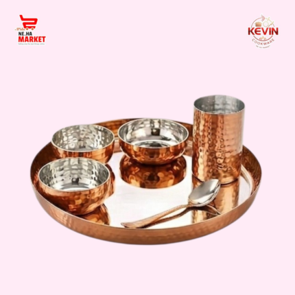 Copper Coated Thali Set-Neha Market